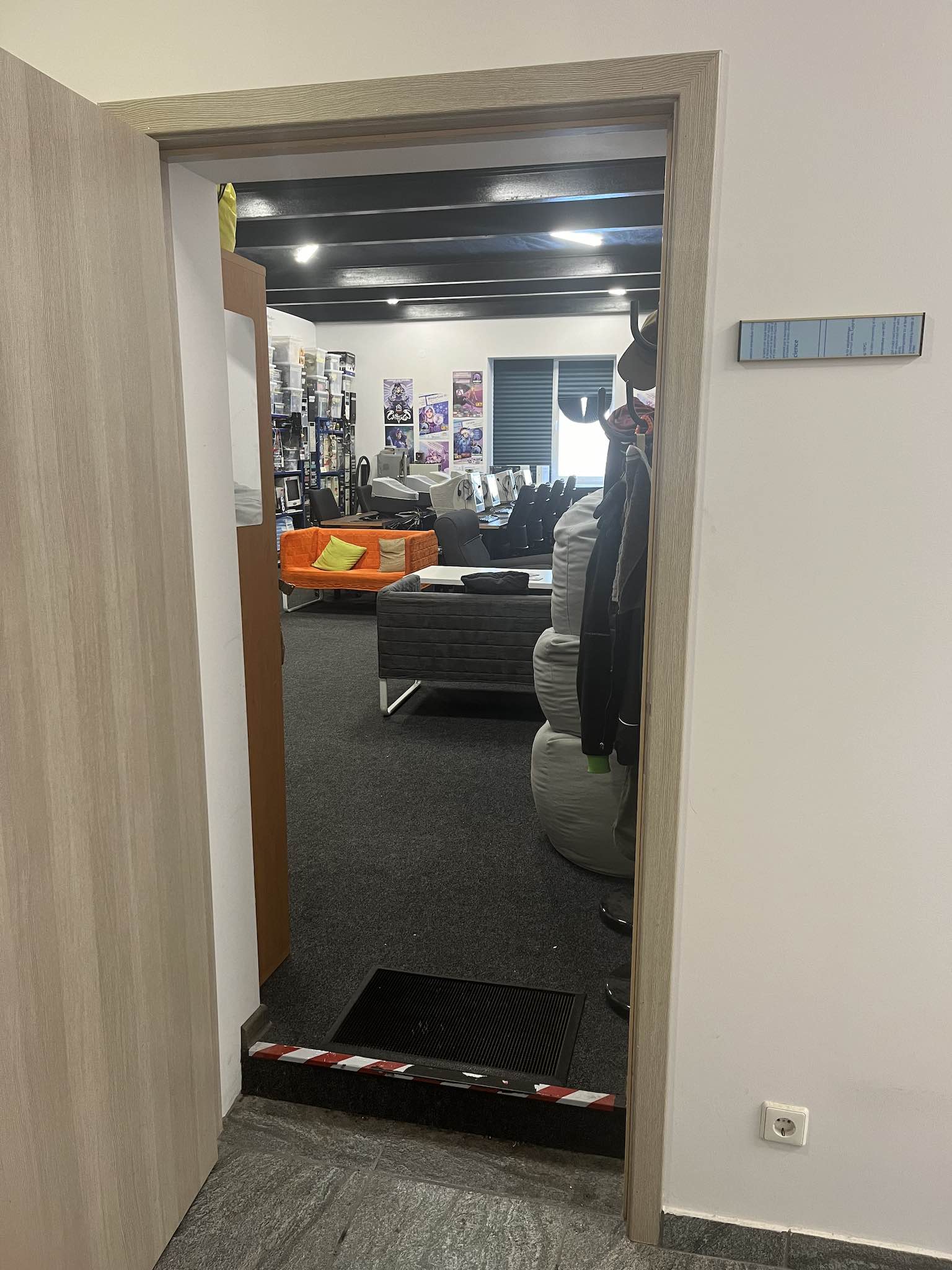 Unless you hear loud gaming noises, please knock before entering